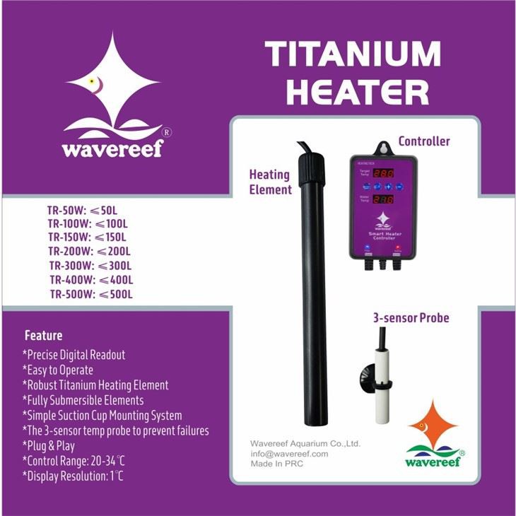 WAVEREEF - TITANIUM HEATER 100W (INC CONTROLLER)